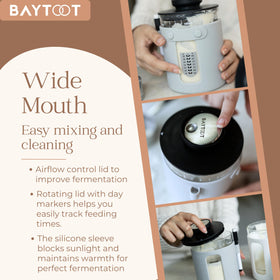 Baytoot rotating day tracker logs feeds without guesswork.