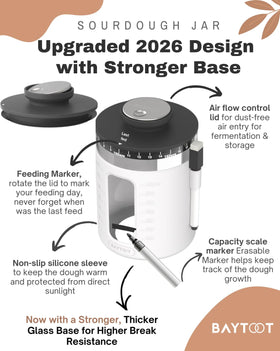 Baytoot wide-mouth design enables quick access for stirring and feeding.