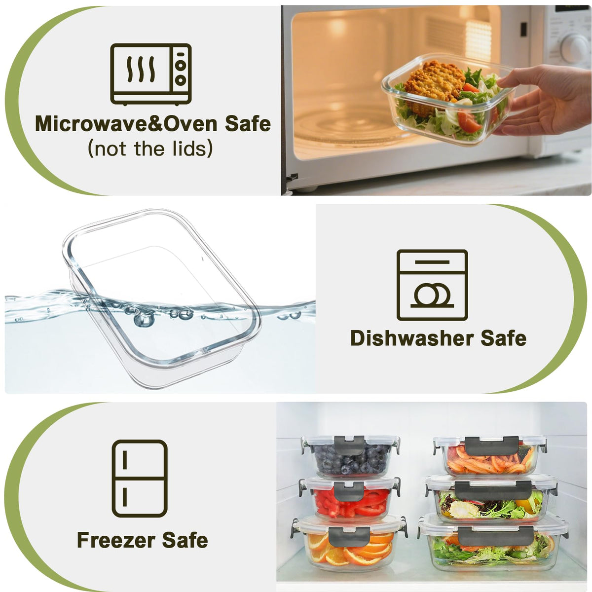 BAYZZ four-sided clip lids provide leak proof storage