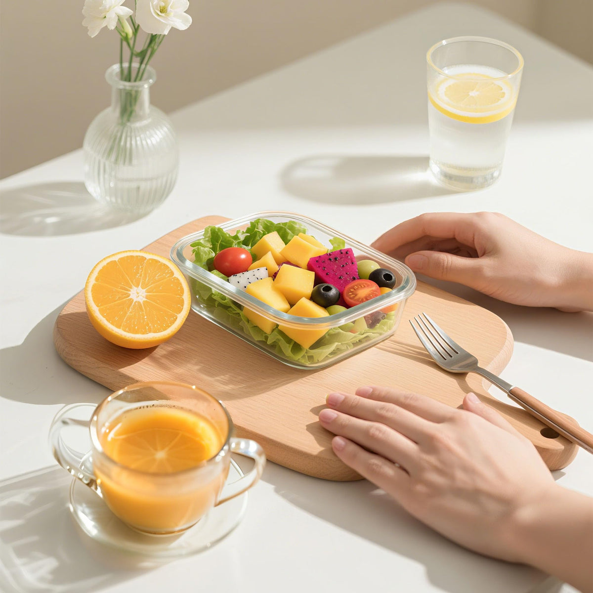 BAYZZ glass containers resist stains and odors for lasting freshness