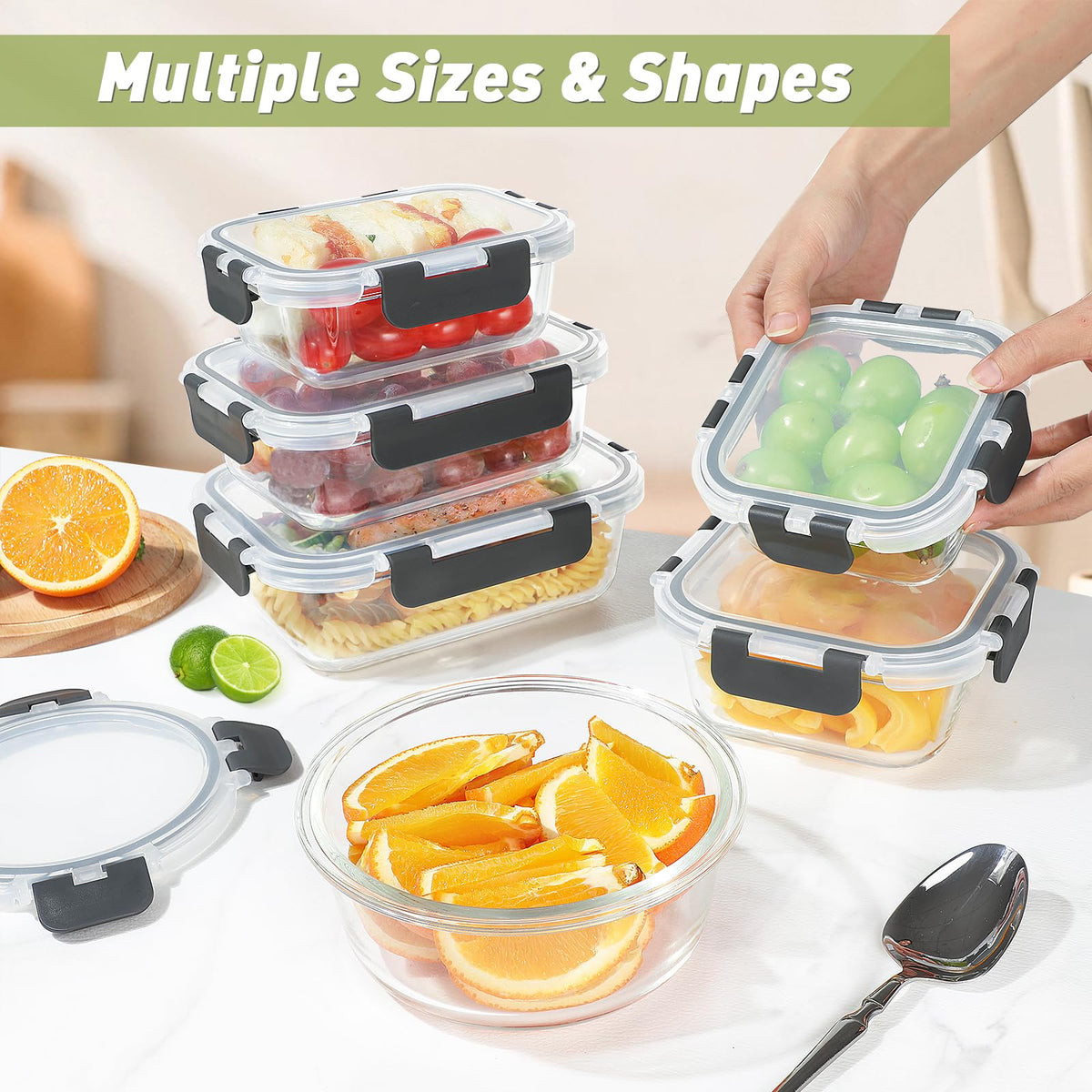 Bayzz stackable design helps maximize fridge space and keeps ingredients organized.