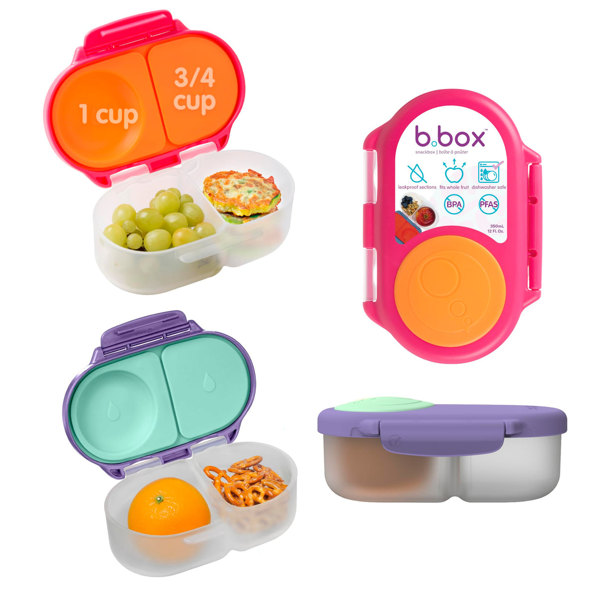 bbox Snack Box 2-pack shown together for convenient kids’ snacks on the go