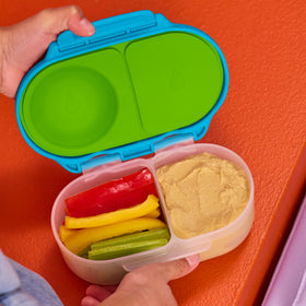 Child-friendly grip clips promote independent snack access
