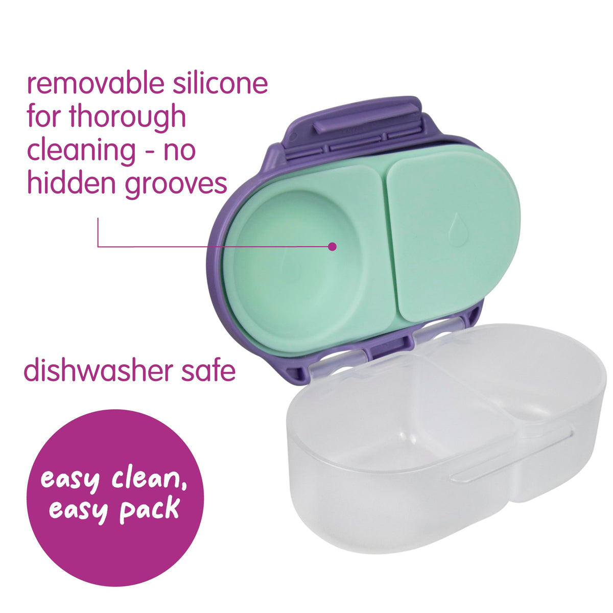 bbox Snack Box dishwasher-safe design simplifies cleaning after meals