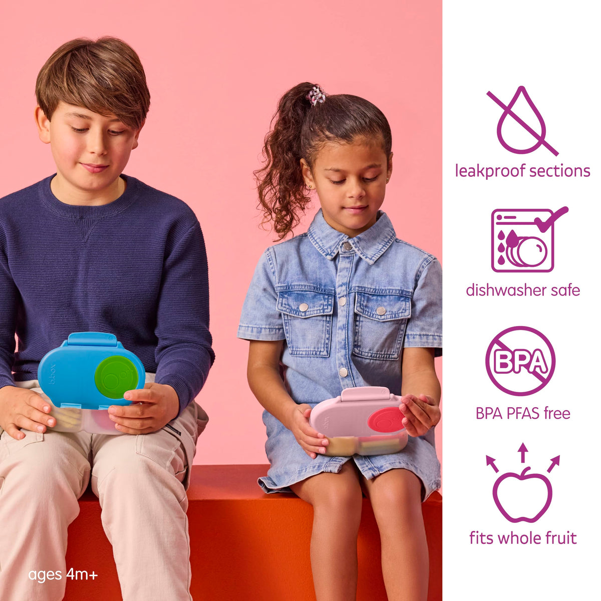 bbox snack box fruit holder keeps whole fruit secure and bruise-free