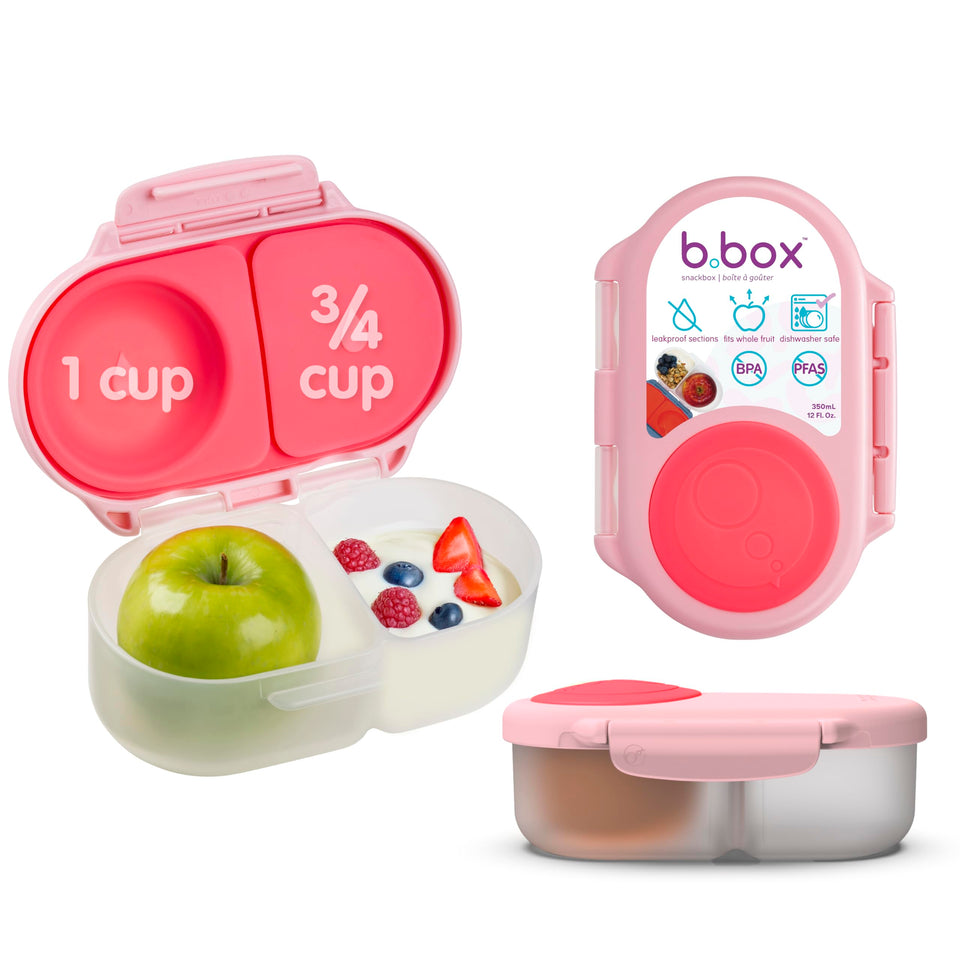 bbox snack box leakproof two-compartment design keeps snacks tidy on the go