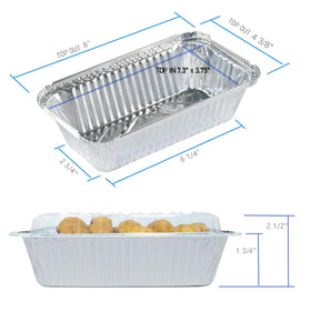 BBQMFG aluminum foil pan top view, sturdy baking option.