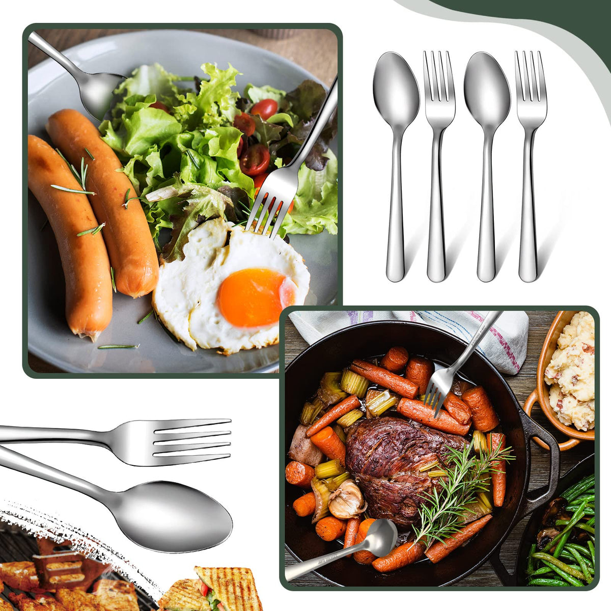 BBTO 50 dinner forks and 50 teaspoons ready for gatherings