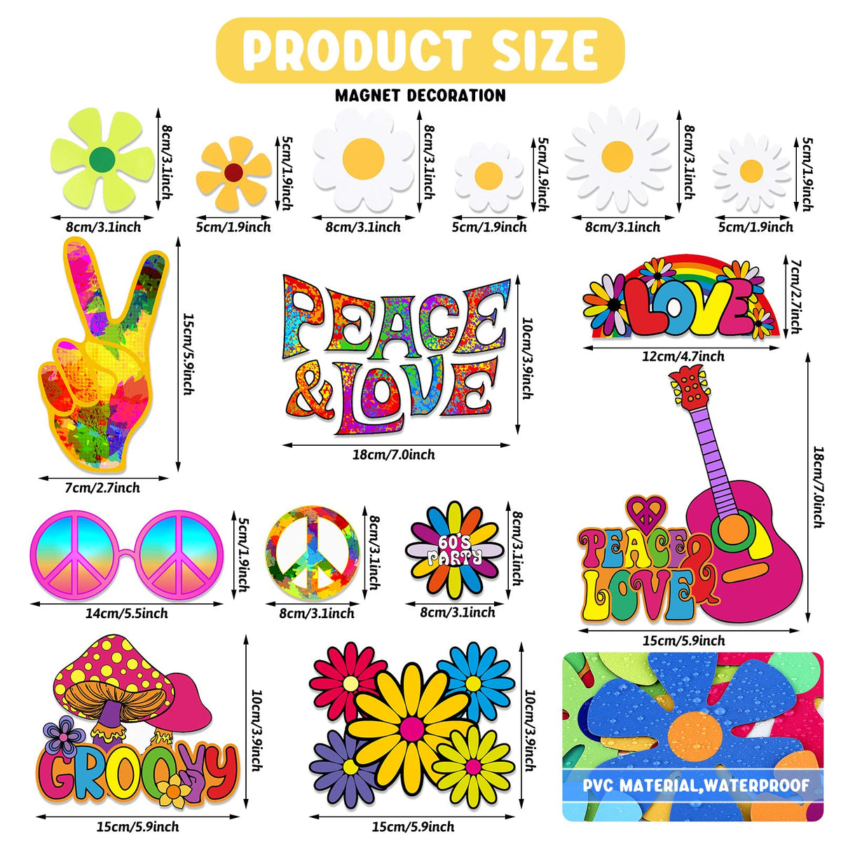BBTO peace sign magnet on car surface for reminders and style