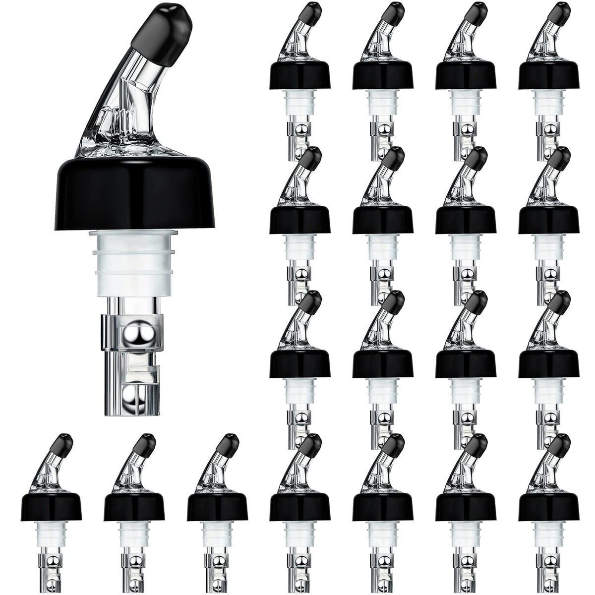 BBTO automatic measured pourer with clear spout for precise 1 oz pours