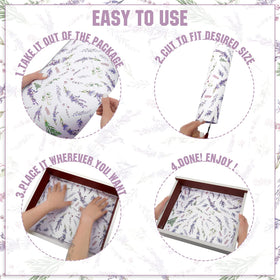 BBTO non-adhesive dresser liner demonstrates easy placement.
