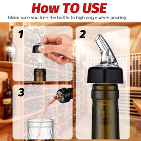 BBTO spirit pourer cap seals to prevent leaks and spills