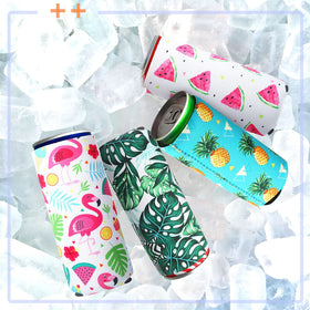 BBTO surf style sleeve fits 12 oz cans for portable cooling.