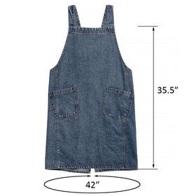 BCHWAY FAMILY denim apron in a kitchen scene supports organized prep and clean outfits.