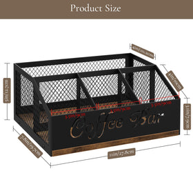 BCOZLUX rustic finish coffee bar decor detail adds farmhouse charm to any counter.
