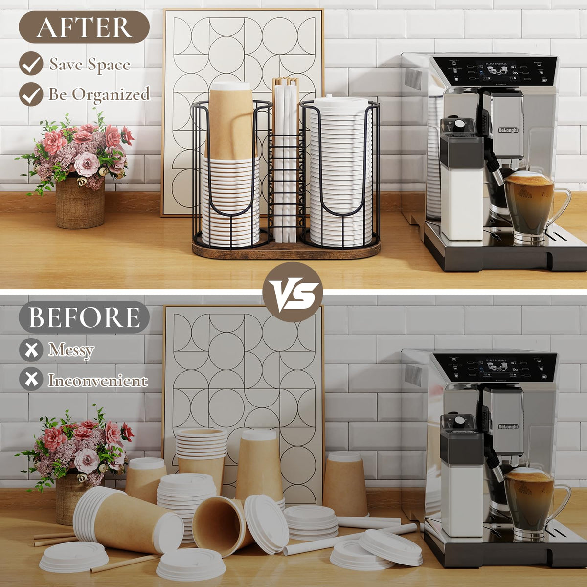 BCOZLUX compact footprint saves counter space in any setting.