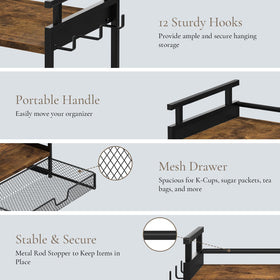 BCOZLUX countertop-space-saver 3-tier rack frees up kitchen surface.