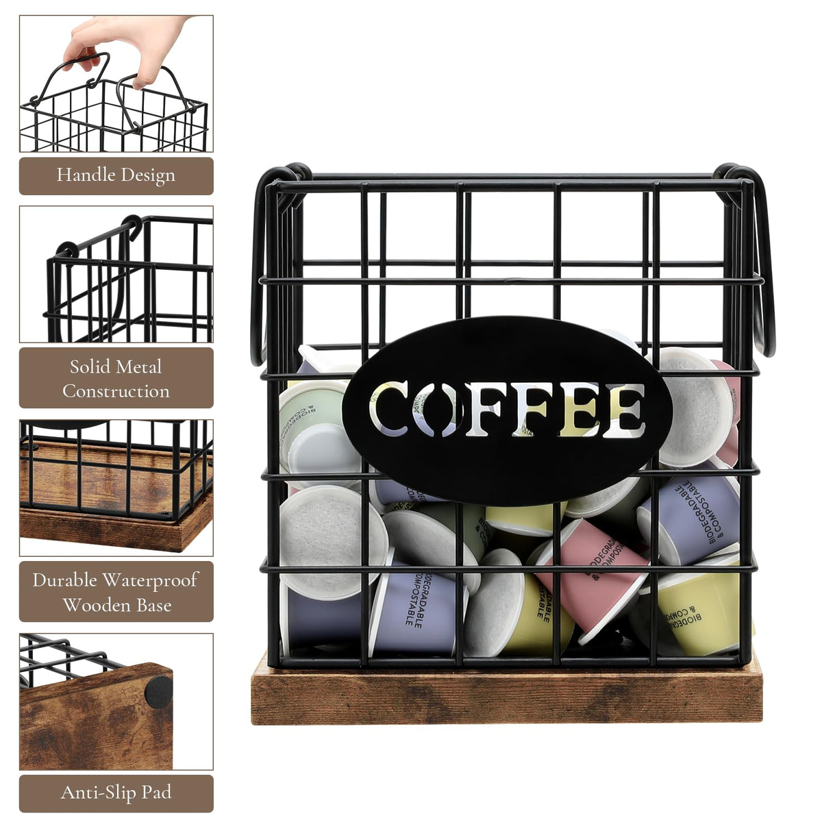BCOZLUX durable wire frame detail highlights sturdy construction for daily use