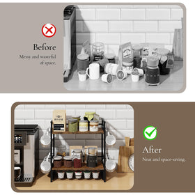 BCOZLUX K-Cup storage drawer demonstrates compact coffee capsule organization.