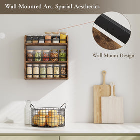 BCOZLUX spice rack on countertop displaying jars neatly.
