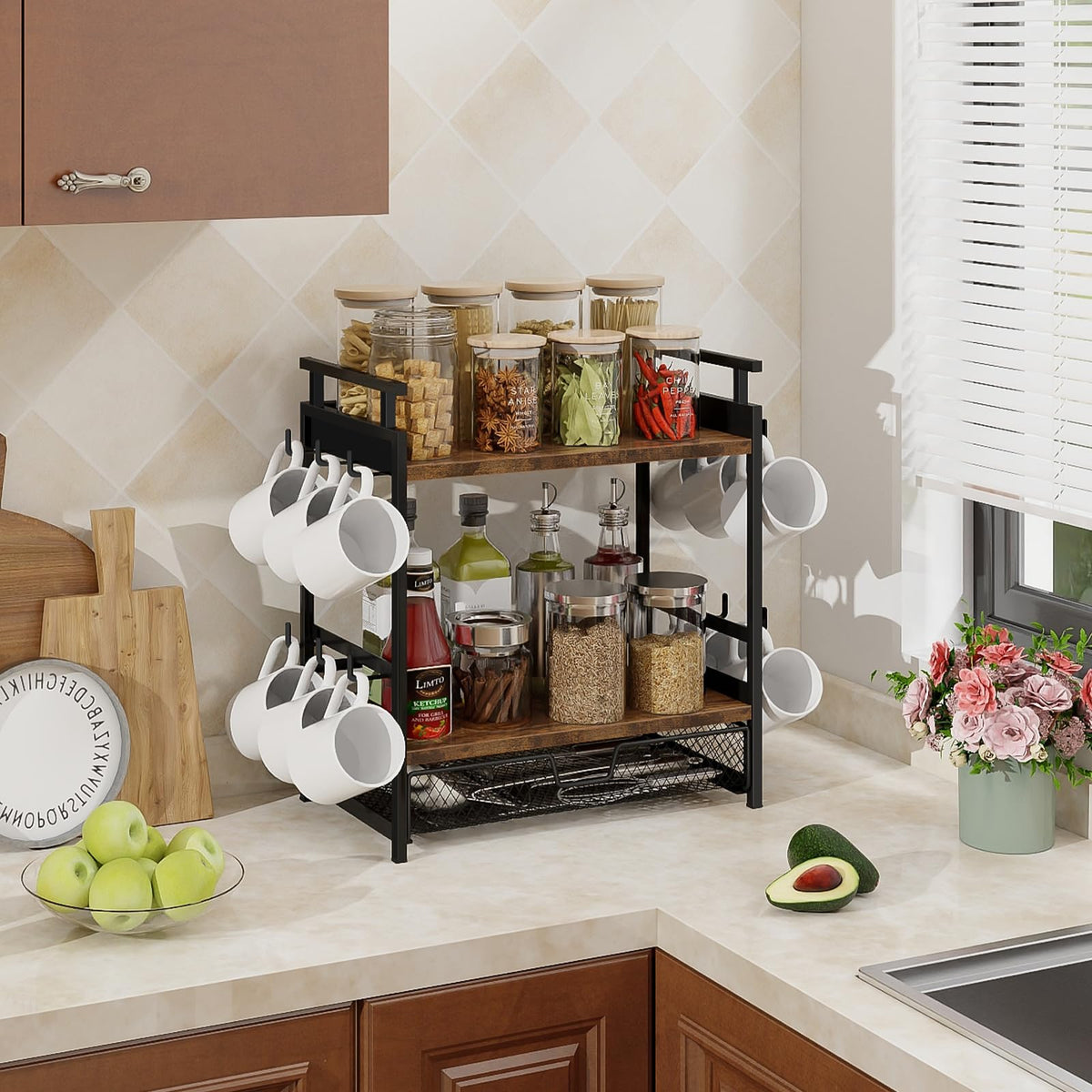 BCOZLUX sturdy iron and wood construction ensures durable home use.