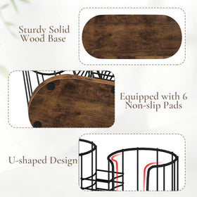 BCOZLUX sturdy metal frame with wood base adds rustic charm.