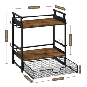 BCOZLUX tea and syrups organizer for compact pantry or counter storage.