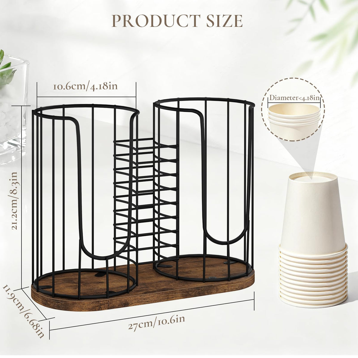 BCOZLUX U-groove design enables quick cup and lid pickup.