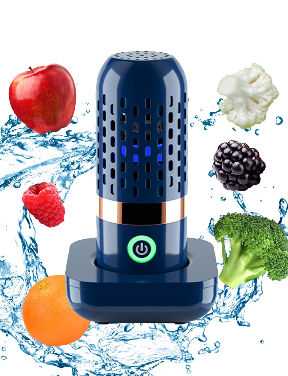 BCRTO OH-ion fruit cleaner in action gently cleans produce