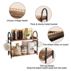 BDBDYEAY storage on bottom layer fits canisters and jars for organized ingredients.