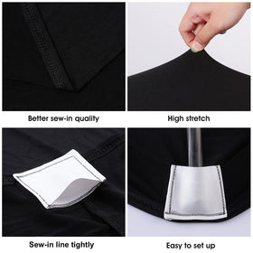 BDDC table cover with leg pockets keeps the table top flat and wind-proof.