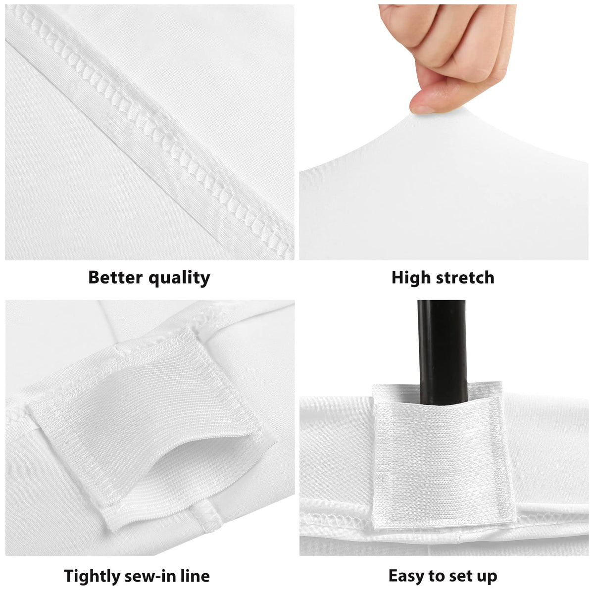 BDDC stretch table cover demonstrates wrinkle-free fit for quick setup