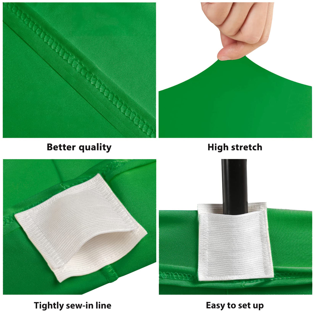 BDDC tablecloth pocket design keeps legs tucked for a tidy, wind-proof presentation.