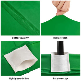 BDDC tablecloth pocket design keeps legs tucked for a tidy, wind-proof presentation.