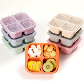 BE OVER QUALITY 7-pack meal prep containers with four compartments for portion control