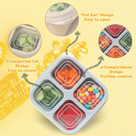 BE OVER QUALITY lightweight and stackable snack container saves space