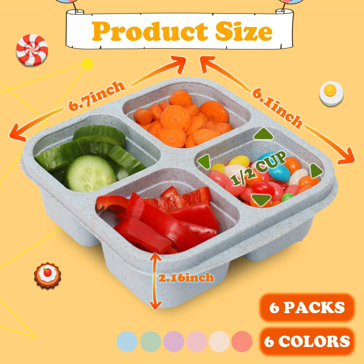 BE OVER QUALITY microwave-safe snack box for quick meals