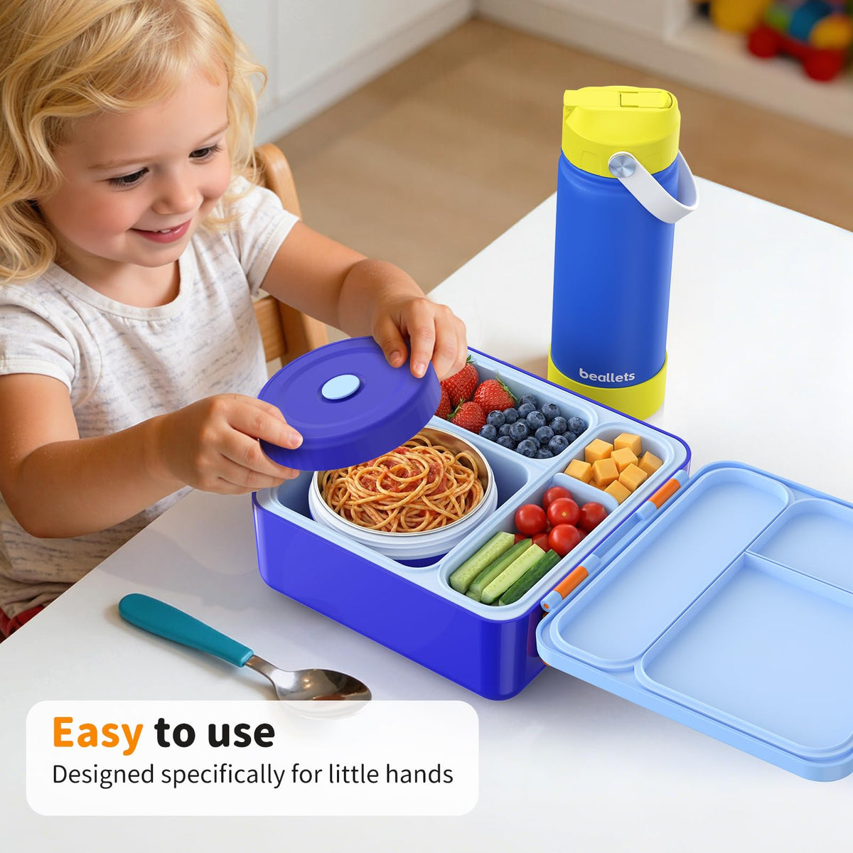 Beallets Bento Box machine-washable parts make cleanup quick