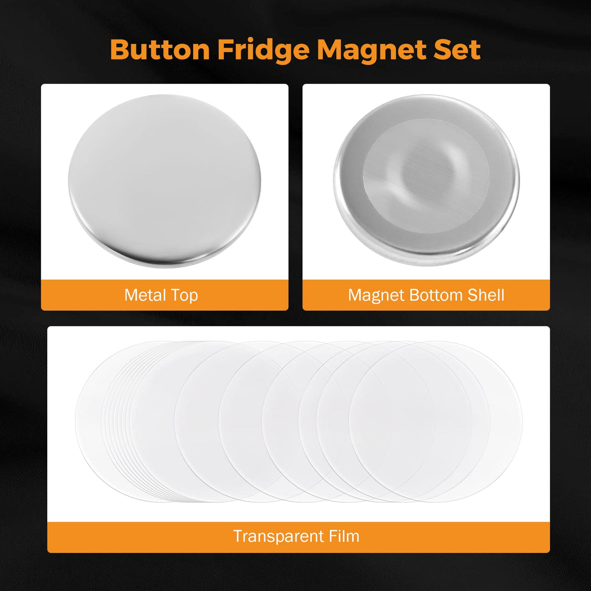 BeamNova back magnet 58mm provides strong hold for DIY magnets.