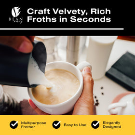 Bean Envy Frother Stand keeps device upright and ready for instant froth