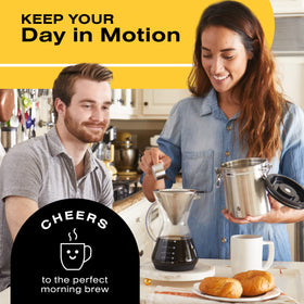 Bean Envy protective non-slip base keeps the carafe steady on countertops.