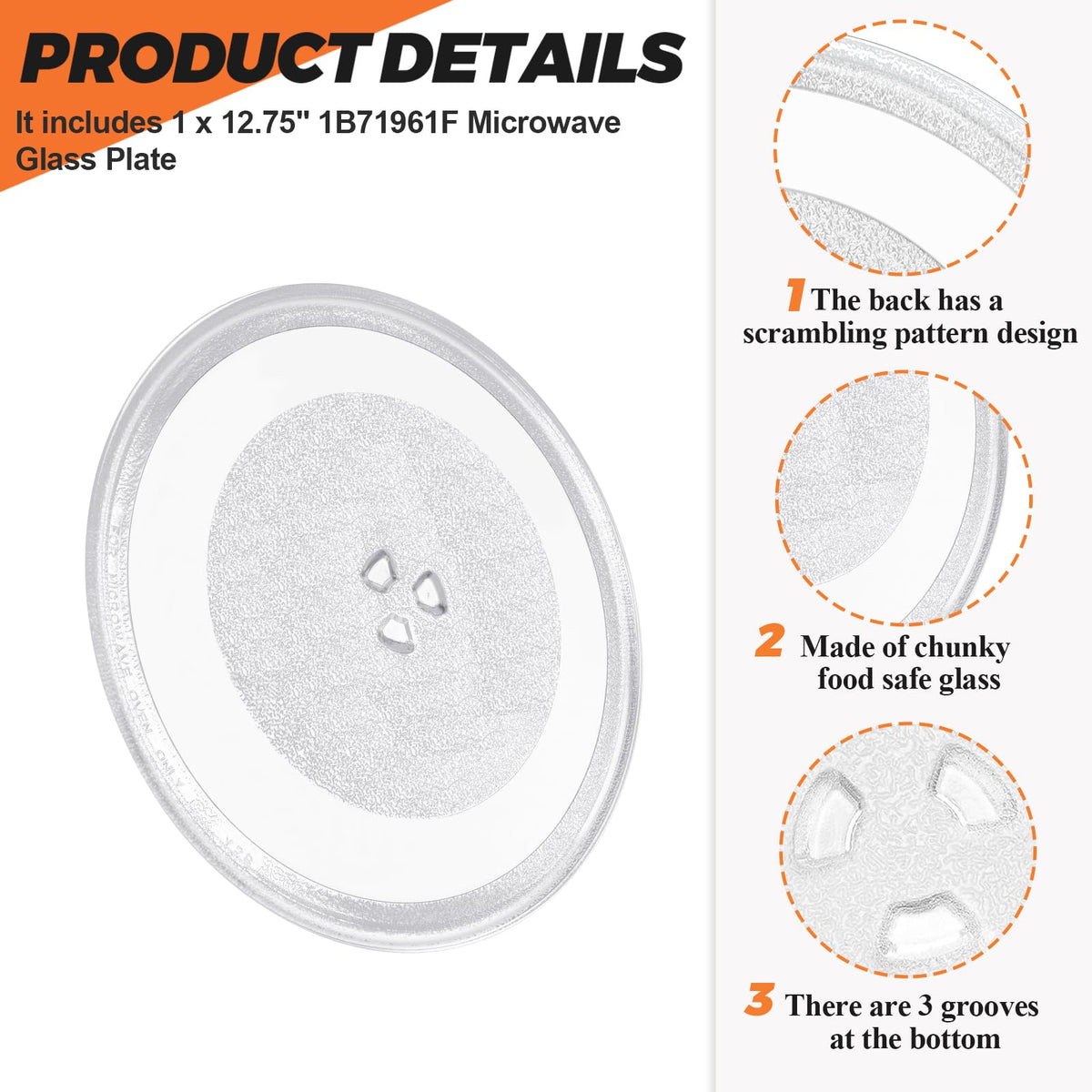 Beaquicy 12.75-inch turntable showing quick, tool-free installation.