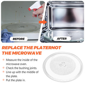 Beaquicy turntable features a non-slip bottom for stable cooking.