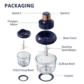 Bear Food Processor borosilicate glass bowls easy to clean.