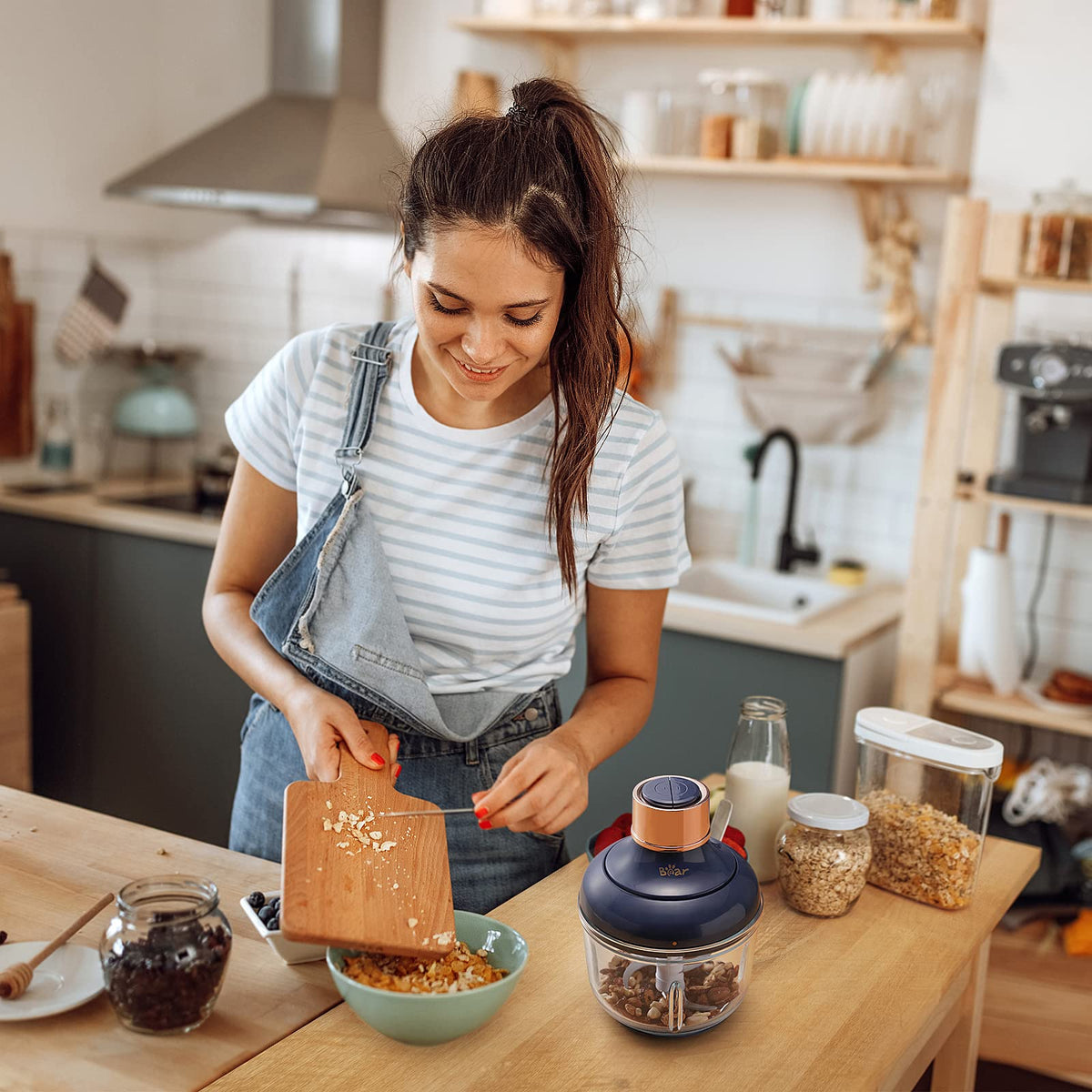 Bear Food Processor bowls are dishwasher-safe for quick cleanup.