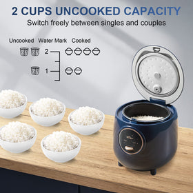 Bear Mini Rice Cooker one-button operation simplifies daily cooking.