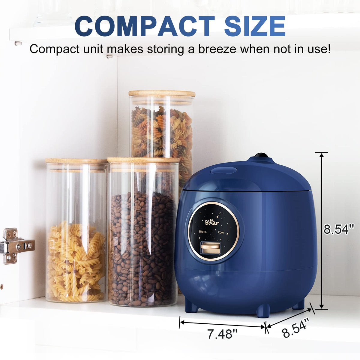 Bear Mini Rice Cooker portable and travel-friendly for apartments and trips.