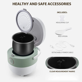 Bear Rice Cooker nonstick coating is PFAS-free and easy to clean.
