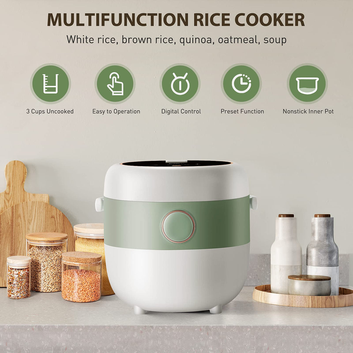 Bear Rice Cooker interior microcomputer for precise cooking results.