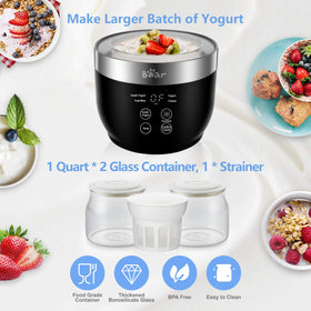 Bear Yogurt Maker 100-mesh strainer lets you craft Greek yogurt easily.